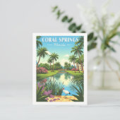 Oude Coral Springs Florida Briefkaart (Staand voorkant)