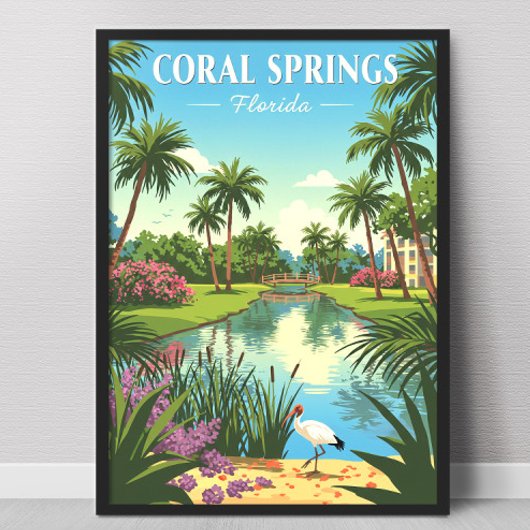 Oude Coral Springs Florida Poster