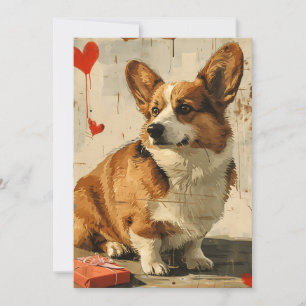 Oude Corgi Valentijnsdag Feestdagenkaart