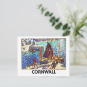 Oude Cornwall Mozaïek Reisposter Briefkaart (Staand voorkant)