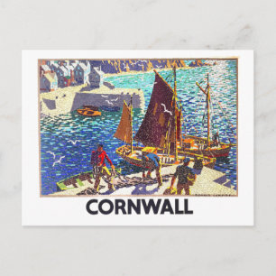 Oude Cornwall Mozaïek Reisposter Briefkaart