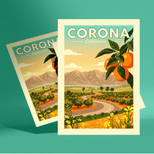 Oude Corona California Briefkaart