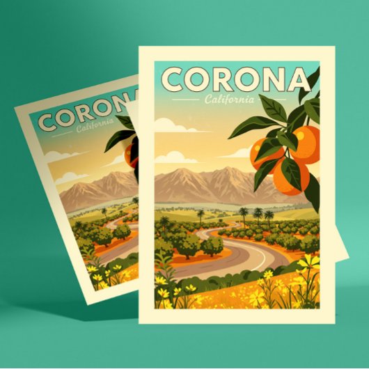 Oude Corona California Briefkaart