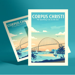 Oude Corpus Christi Texas Briefkaart