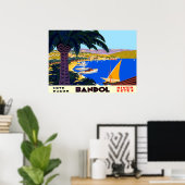 Oude Côte D'Azur Bandol Franse Reisposter Poster (Thuiskantoor)