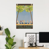 Oude Côte d'Azur Frankrijk Reisposter Frans Poster (Thuiskantoor)