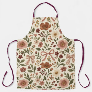 Oude Cottagecore Bloem Boog Stof | Romantisch Schort
