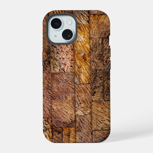 Oude Coulterville Bakstenen iPhone 15 Case (Achterkant)