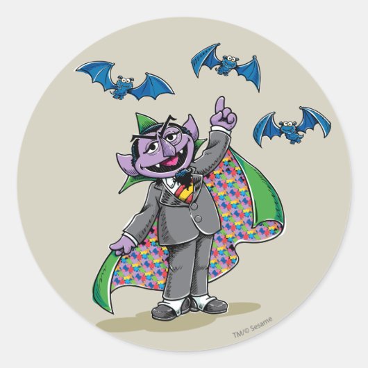 Oude Count von Count Ronde Sticker (Voorkant)