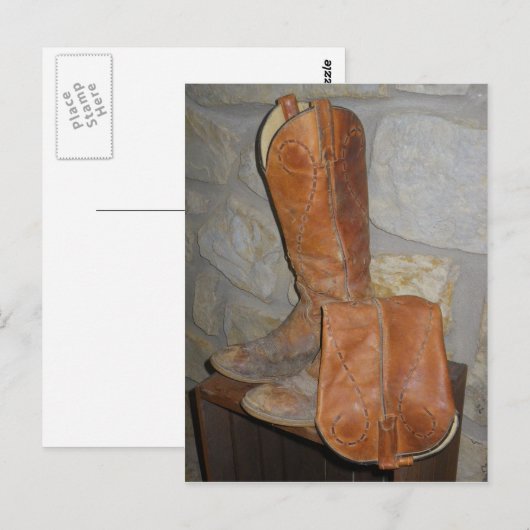 Oude Cowboy Boots zijn de beste Cowboy Boots. Briefkaart (Voorkant / Achterkant)