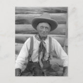 Oude cowboy briefkaart (Voorkant)