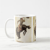 Oude Cowboy, Bronco Buster Studie door NC Wyeth Koffiemok (Links)