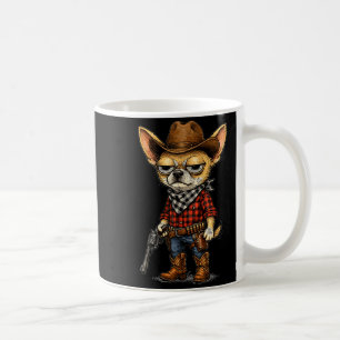 Oude cowboy Chihuahua hond grappige western Koffiemok