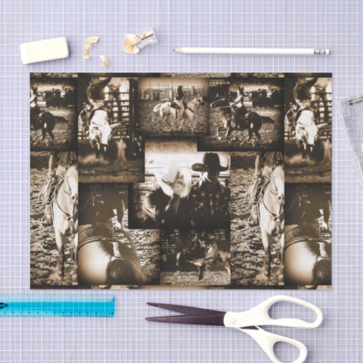 Oude Cowboy Kledij Landelijke Westerse Stijl Tissuepapier (Craft)