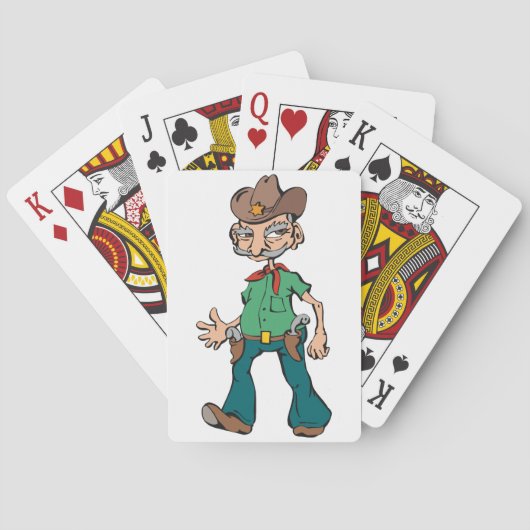 Oude Cowboy Pokerkaarten (Achterkant)