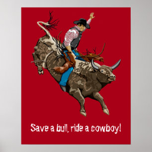 Oude cowboy poster