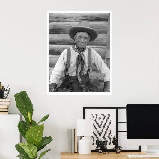 Oude cowboy poster (Thuiskantoor)