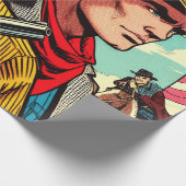 Oude Cowboy Strips Cadeaupapier (Hoek)