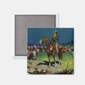 Oude Cowboy, Veeboer op de Boerderij Magneet (Voorkant / Achterkant)