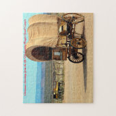 Oude Cowboy Wagon Arizona. Kerstgroeten Legpuzzel (Verticaal)