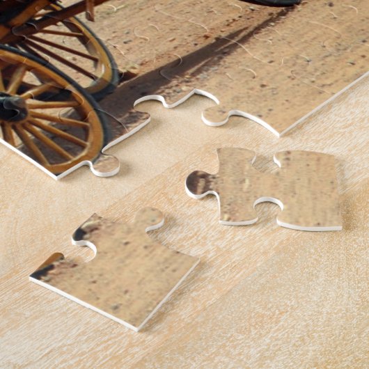 Oude Cowboy Wagon Arizona. Legpuzzel (Zijkant)