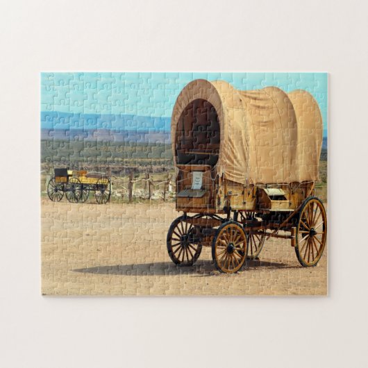 Oude Cowboy Wagon Arizona. Legpuzzel (Horizontaal)