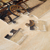 Oude Cowboy Wagon Legpuzzel (Zijkant)