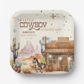 Oude Cowboy Western Papieren Bordje (Voorkant)