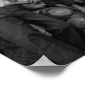 Oude cowboys op Rodeo  foto Poster (Hoek)