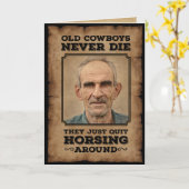 Oude cowboys stoppen met pesterijen rond foto Kaart (Gele Bloem)