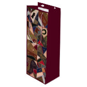 Oude Crazy Patchwork Dekbed Kleurrijk Elegant Wijn Cadeautas (Voorkant Gekanteld)