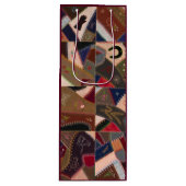 Oude Crazy Patchwork Dekbed Kleurrijk Elegant Wijn Cadeautas (Voorkant)