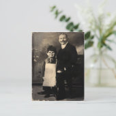 Oude Creepy Ventriloquist Dummy-Briefkaart Briefkaart (Staand voorkant)