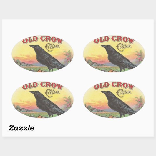 Oude crème ovale sticker (Vel)