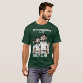 Oude cricketspeler t-shirt (Voorkant volledig)