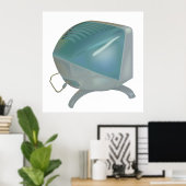 oude CRT-monitor Poster (Thuiskantoor)
