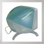 oude CRT-monitor Poster (Voorkant)