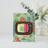 Oude  CRT-televisie Briefkaart (Staand voorkant)