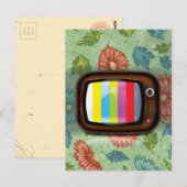 Oude  CRT-televisie Briefkaart (Voorkant / Achterkant)