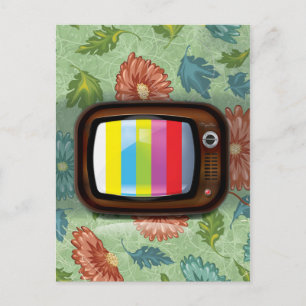 Oude  CRT-televisie Briefkaart