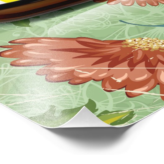 Oude  CRT-televisie Foto Afdruk (Hoek)