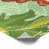 Oude  CRT-televisie Poster (Hoek)