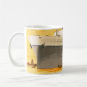 Oude cruiseschip naar het Oosten met jonkboten Koffiemok (Links)