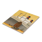 Oude cruiseschip naar het Oosten met jonkboten Tegeltje (Zijkant)