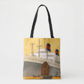 Oude cruiseschip naar het Oosten met jonkboten Tote Bag (Voorkant)