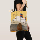 Oude cruiseschip naar het Oosten met jonkboten Tote Bag (Dichtbij)
