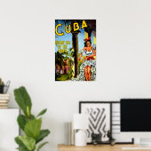 Oude Cubaanse Reisposter - Vakantie Eiland Tropen Poster (Thuiskantoor)