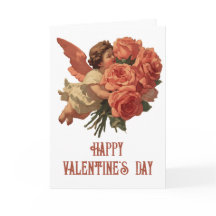 Oude Cupido met Rozenboeket