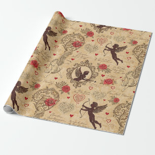 Oude Cupido Valentijn Victoriaans Cadeaupapier