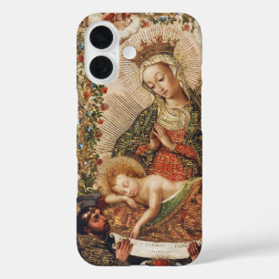 Oude Cuzco School Maagd die het Christuskind aanbi iPhone 16 Hoesje